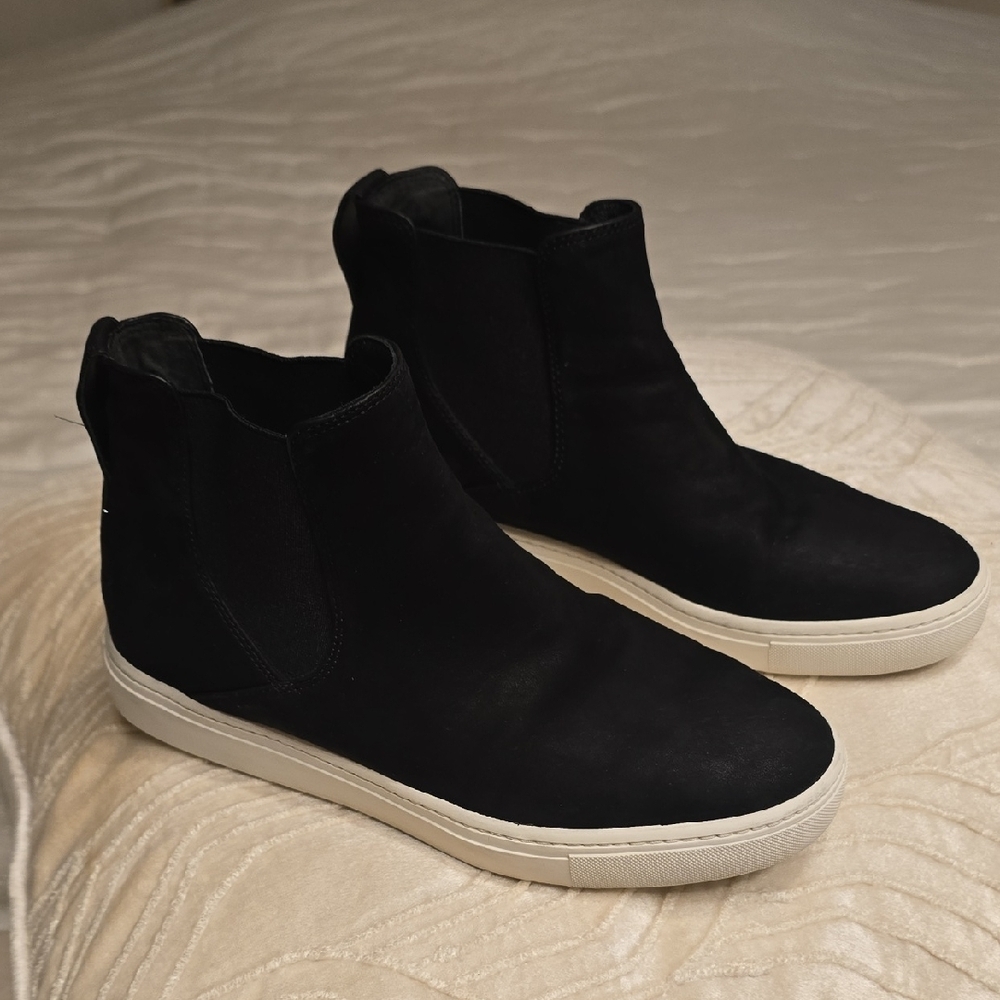 Vince Black Suede High-Top Sneakers